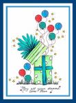 Balloons in a Present Card